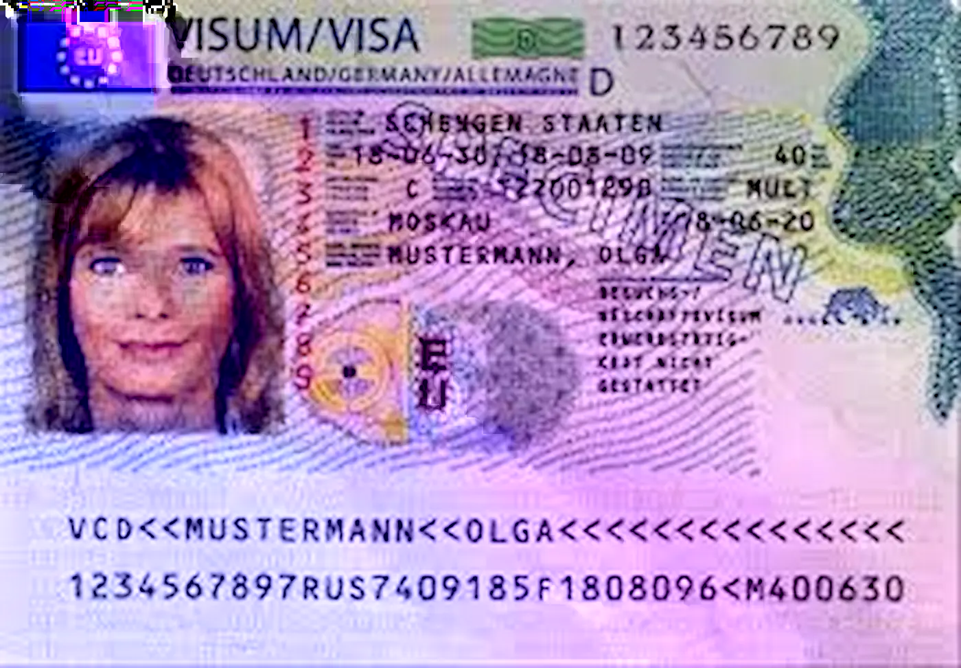 Understanding a Schengen Visa Sticker